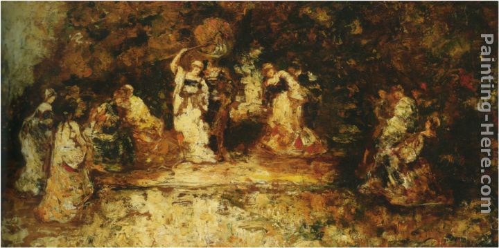 Adolphe Monticelli Scene de Theatre
